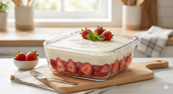 🍓 קינוח ג'לטין גבינה ותותים  ( אפשר להשתמש גם בפרי אחר)